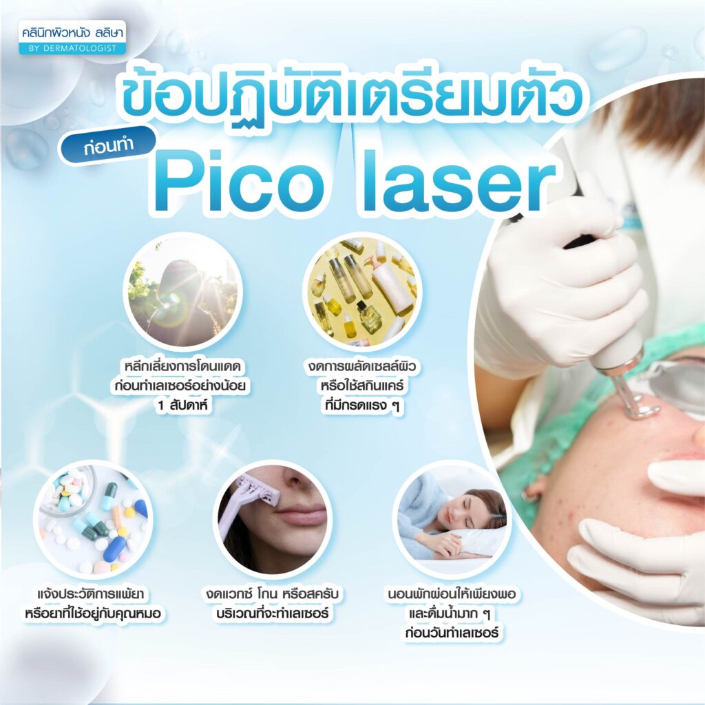 การดูแลผิวหลังทำเลเซอร์ pico